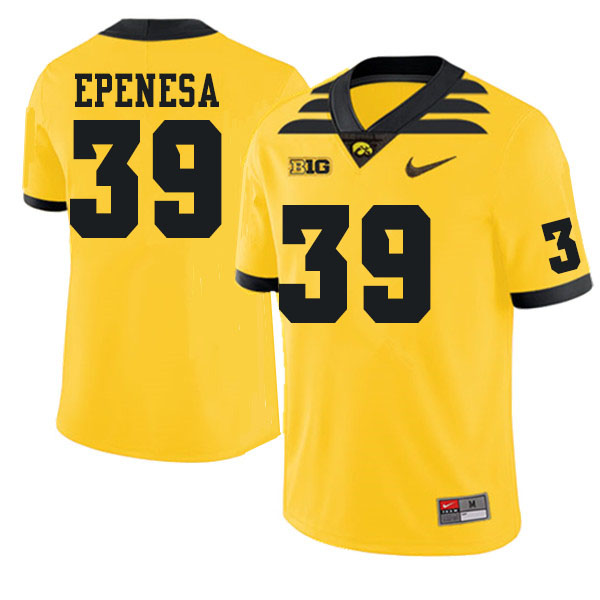 Men #39 Eric Epenesa Iowa Hawkeyes College Football Jerseys Sale-Gold